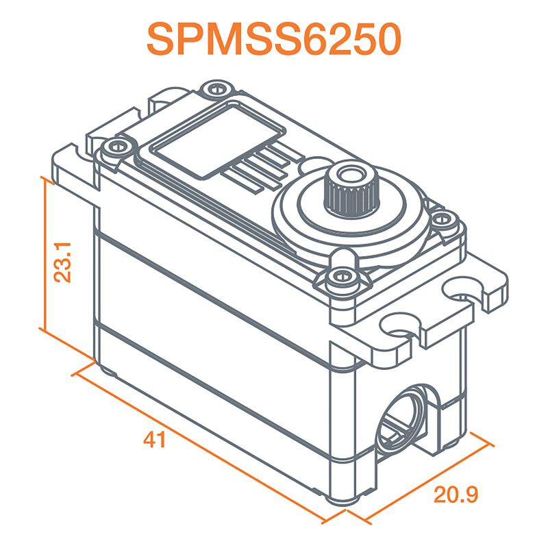 Spektrum S6260 High Torque Speed 1/10 1/8 Waterproof Metal Gear Servo SPMSS6260